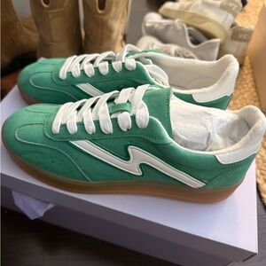 Madden Girl Green Multicolor Sneakers